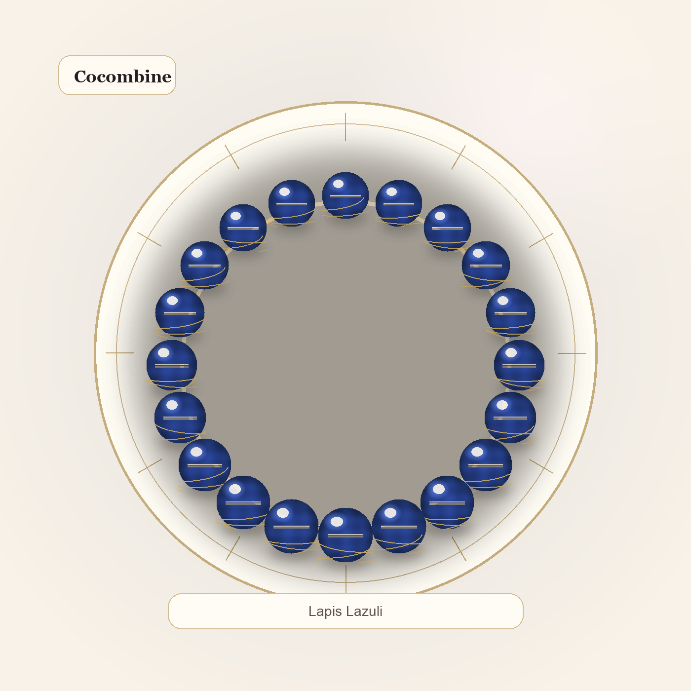 Lapis Lazuli Classic Bracelet by Cocombine