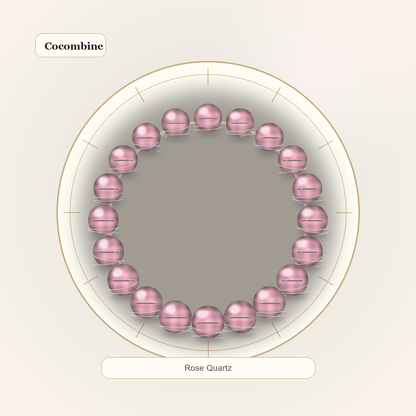 Rose Quartz Classic Bracelet by Cocombine