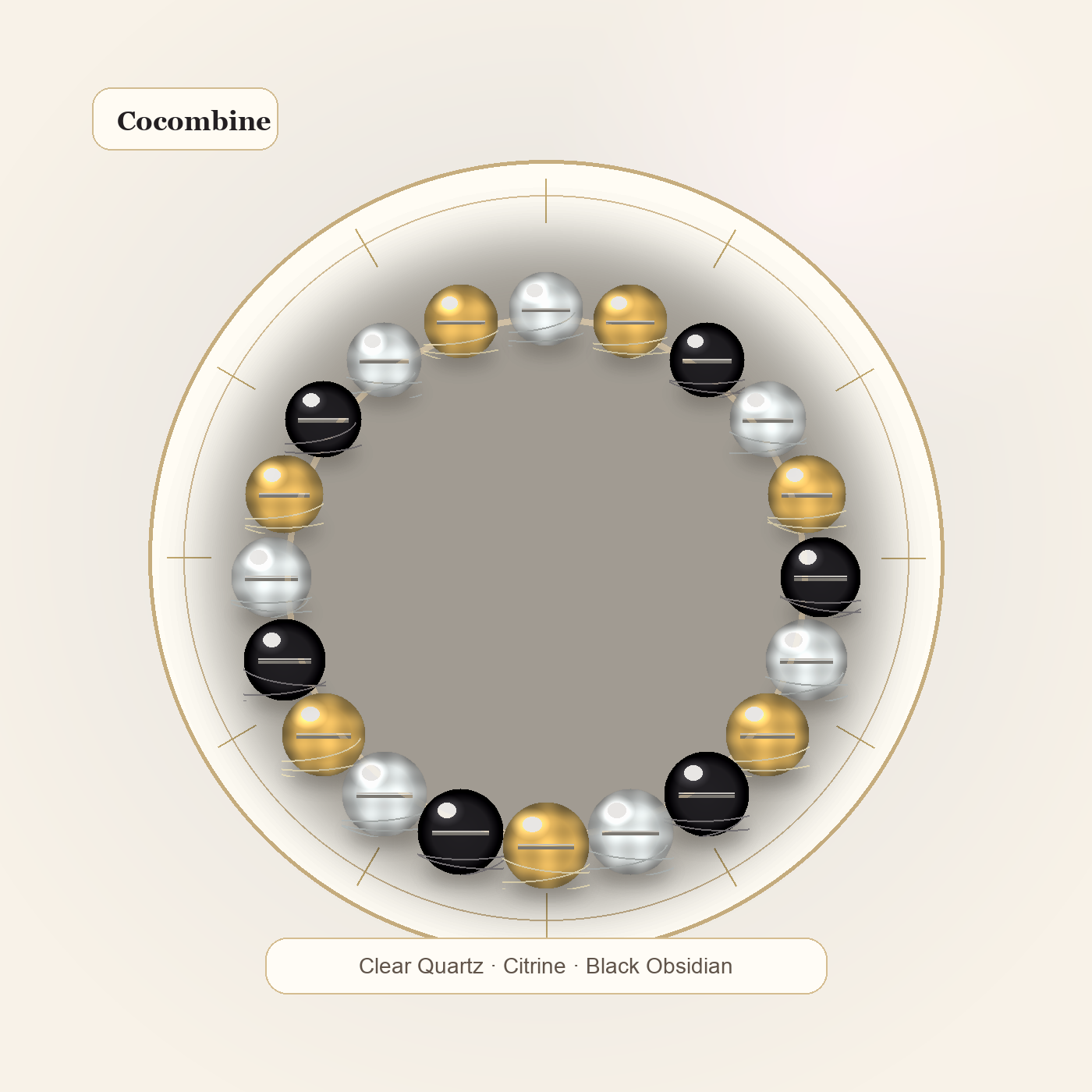 Aries Zodiac Crystal Bracelet by Cocombine
