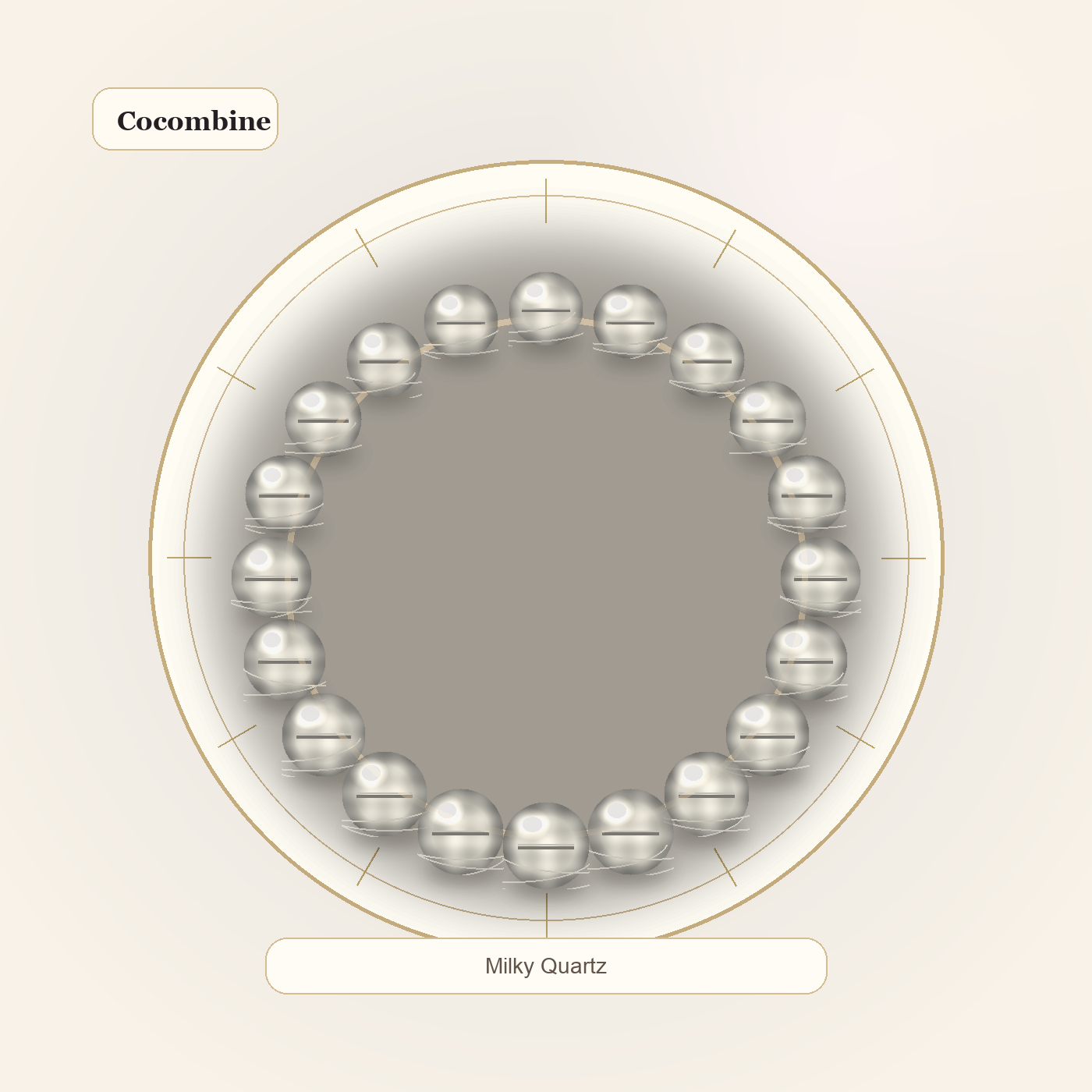 Milky Quartz Classic Bracelet by Cocombine