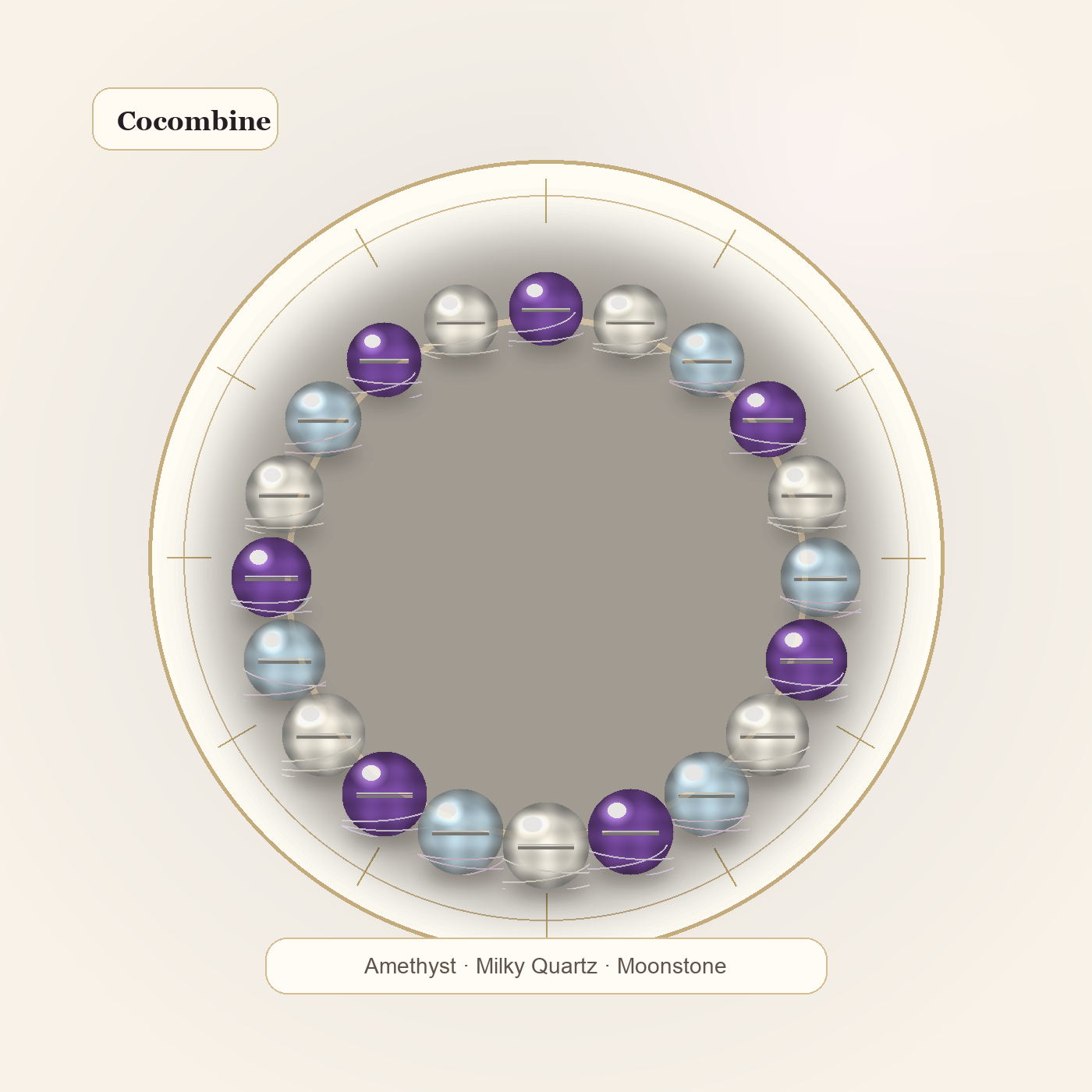 Sleep & Calm Crystal Bracelet by Cocombine